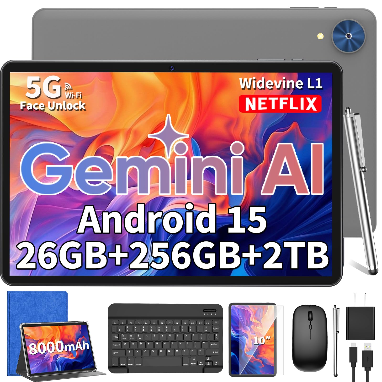 Relndoo Android 15 Tablet, 2025 Upgraded 11 Inch Android Tablets
